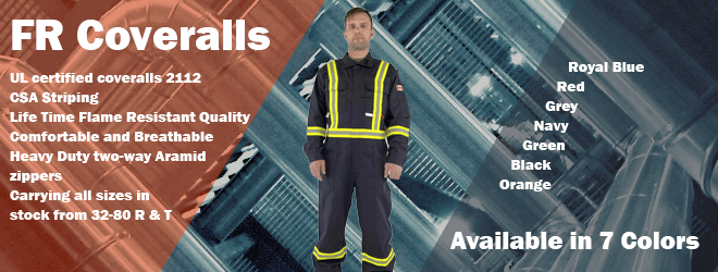Flame resistant (FR) coveralls in Canada