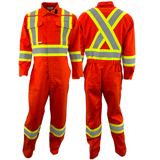 Atlas Guardian® Mens AR/FR Orange 4" Stripe Coveralls 1074OR
