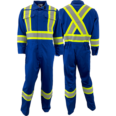 Atlas Guardian® Mens AR/FR Royal Blue 4" Stripe Coveralls 1074RB