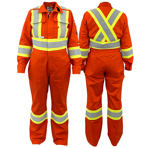 Atlas Guardian® Women's AR/FR Orange 4" Stripe Coveralls 1174OR