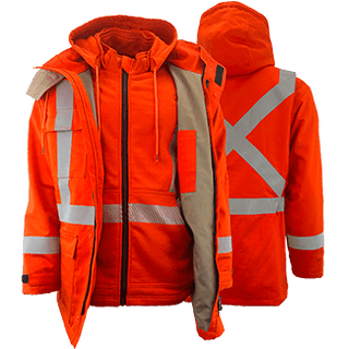 Atlas Guardian® Mens AR/FR Orange 3-In-1 Parka 2196OR