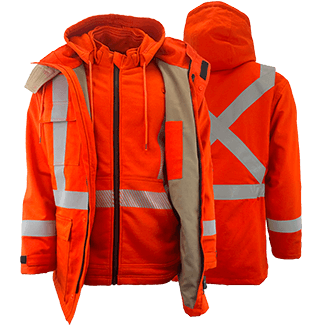 Atlas Guardian® Mens AR/FR Orange 3-In-1 Parka 2196OR