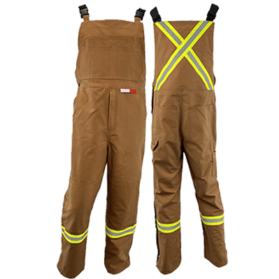 Atlas Guardian® Mens AR/FR Brown Duck Bib Overalls 3072BD