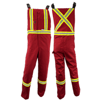 Atlas Guardian® Mens AR/FR Red Bib Overalls 3072RD
