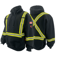 Atlas AR/FR Men's Black Pullover Hoodie w/2” Stripes 401BLK