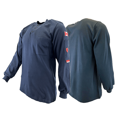 Atlas AR/FR Men's Navy Henley Shirts 403NB